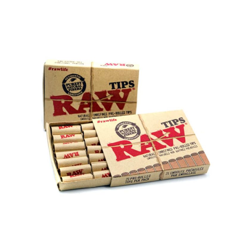  Raw Natural Unrefined Pre-Rolled Filter Tips 5 Pack (21 Per  Box) : Health & Household